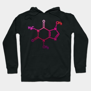 Caffeine Structure Pink Chemistry Coffee Hoodie